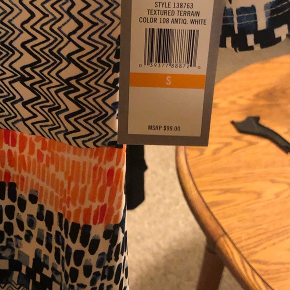 Chaus women’s cutout Slv patchwork tie waist dress - Picture 2 of 2